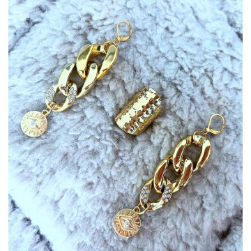 Boucles d'oreilles gold oeil.